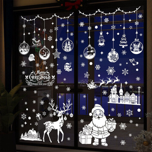 Décorations de fenêtre flocons de neige de Noël (9 feuilles) 2