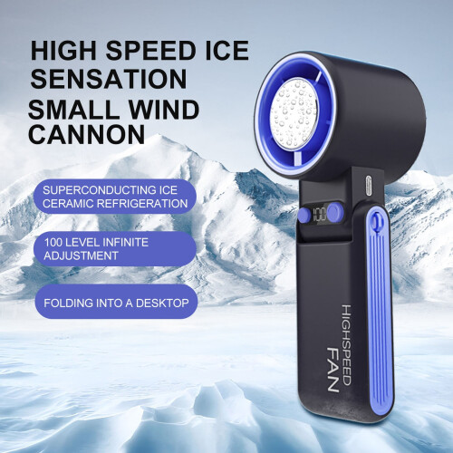 Fans Ice Compress Handheld Fan Semiconductor High-speed USB Fan Portable Folding Small Wind 2
