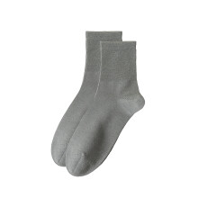 Cotton Mid-calf Socks 1 Pair Unisex Mid-tube Cotton Socks Solid Color Breathable Stretchy Green