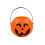 Plastic Pumpkin Candy Bucket 17 x 13.5 cm 1