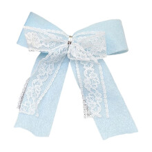 Christmas Fabric Bow Decoration Velvet with Lace Edge Bow Christmas Tree Topper Floor Door Decoration Bow
