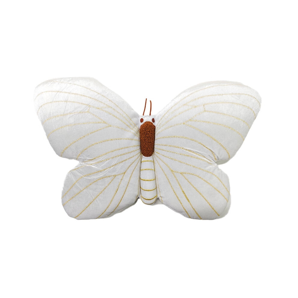White Bow Shaped Pillow,Soft Throw Pillows Aesthetic Decorative Pillows for Bed Sofa Couch Home Decor，33*24*4CM