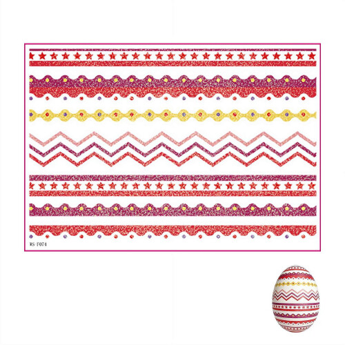 Easter Egg Shrink Wrappers with Handmade Stickers 4 pcs