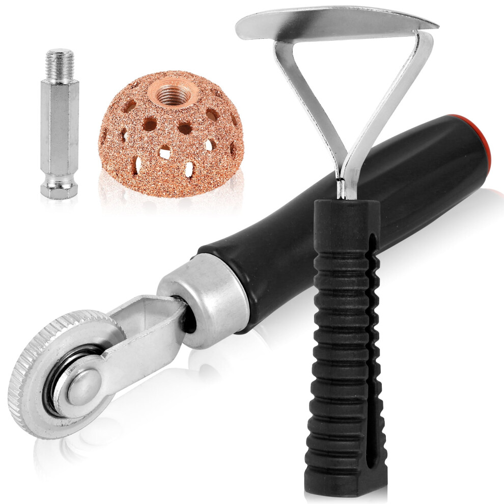 Wear-Resistant Tire Patch Roller Tool With Tungsten Steel Buffing Wheel, 42Mm Grinding Head & Scraper Â Compatible With Car/Truck/Motorcycle 9327961876200