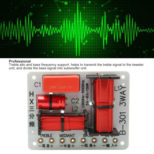 Speaker Frequency Divider Module 150W 3-Way Audio Crossover Filter Board 2
