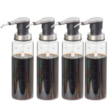 4-Pack Sauce Pumps, 16.9 oz Stainless Steel & Glass Dispensers, Leak-Proof for Coffee Syrup, Salad Dressing – Compatible with Standard Bottles