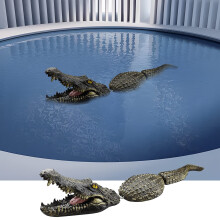 LuxeLiving Simulation Alligator Floating Decor, Handmade Eco-Resin Pond Pool Ornament, Scare Waterfowl Thief Outdoor Decor