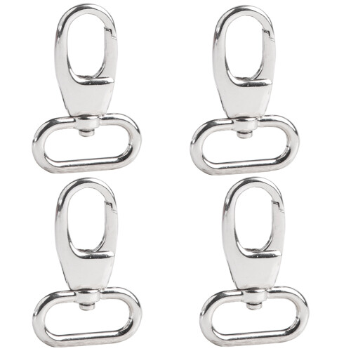 8Pcs Lightweight Silver Snap Hooks with Swivel for Bag Strap Adjust 1