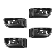 4pcs Black Car Door Handle Interior for Toyota Camry LE/SE/XLE 2002-2006, Base 2005-2006, compatible with 2603434150