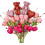 Artificial Floral Picks Pink Red Bear Heart Tulip 10-Pack 1