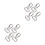 8Pcs Lightweight Silver Snap Hooks with Swivel for Bag Strap Adjust 5