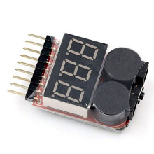 for 1-8S Lipo 1-8S Battery Buzzer Lipo Battery Tester for Monitoring Battery Voltage 1S Mode Voltage Range 4-15V