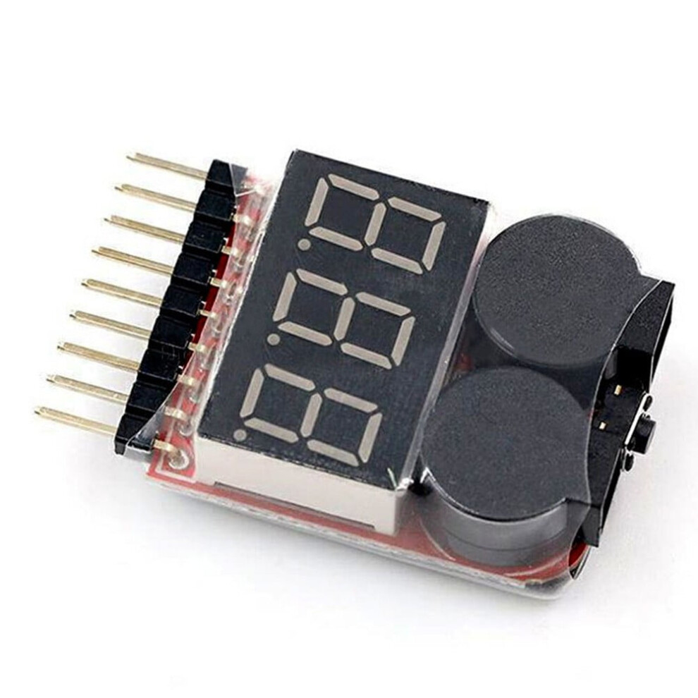 For 1-8S Lipo 1-8S Battery Buzzer Lipo Battery Tester For Monitoring Battery Voltage 1S Mode Voltage Range 4-15V 9464372745975