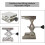 Lab Jack Scissor Stand 4" x 4" Adjustable 1.7–6" 5 kg 3