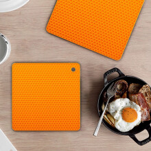Honeycomb Heat Pad for Pots & Pans Non-Slip Kitchen Counter Protector Dishwasher Safe Insulated Mat for Tables & Countertops 1 Pack