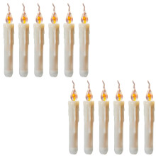 Flameless LED Taper Candles Battery-Operated 12-Pack