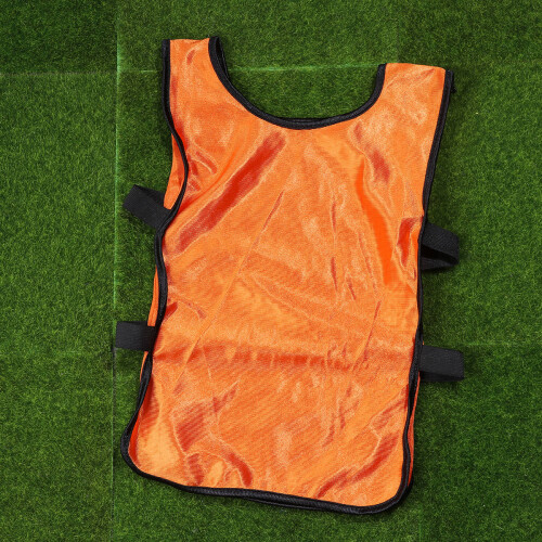 6Stk Orange Trainingsweste Fußball Polyester Kinder 2