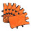 6Stk Orange Trainingsweste Fußball Polyester Kinder 4