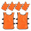 6Stk Orange Trainingsweste Fußball Polyester Kinder 5