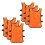 6Stk Orange Trainingsweste Fußball Polyester Kinder 6