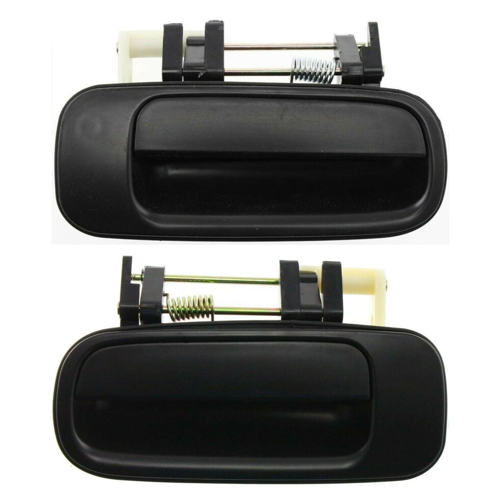 Exterior Car Door Handles (2Pcs, No Key Hole) Compatible With Toyota Camry 1992Â1996 Black 9464372744053