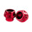 2xUniversal Motorcycle Front Fork Frame Sliders Sturdy Accessory CNC Aluminium Red 4