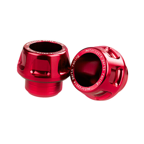 Replacement Motorcycle Front Fork Frame Sliders CNC Aluminium Falling Protection Red 1