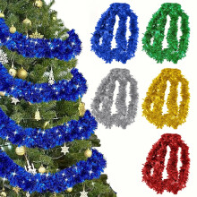 Metallic Tinsel Garland - Shiny Metallic Tinsel Twist Hanging Garland for Xmas Tree Wedding Home and Party Decoration (78.7 Inch,5Colors )