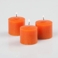 Bougies votives Richland sans parfum, orange, lot de 72 (10 heures de durée)