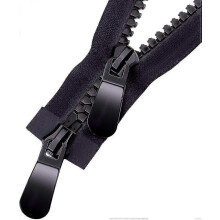 Separating Jacket Zippers, 1 Pc 150cm Double Open Super Large Plastic Zipper Black Teeth Heavy Duty Zippers For Diy Sewing Tailor Crafts Bags Tents,