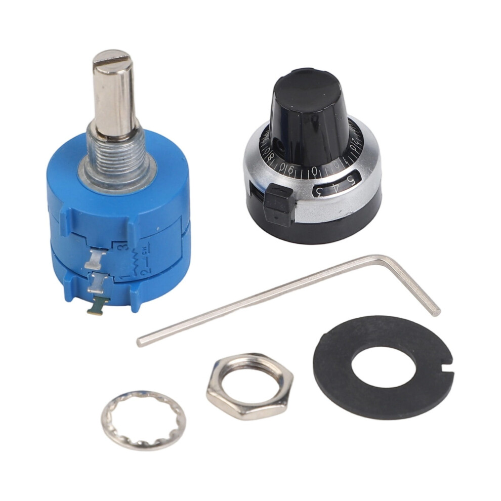 1Pc 10K Ohm Potentiometer 10 Turn Adjustable Potentiometer With Counting Dial Rotary Knob Tool Rotary Wire Wound Potentiometer 9130661119474
