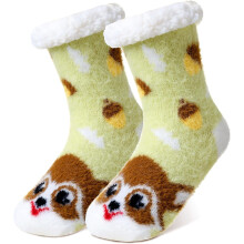 Girls Fuzzy Animal Slippers Warm Anti-Slip Indoor Socks