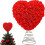 Heart-Shaped Rose Tree Topper for Valentine's Day 1