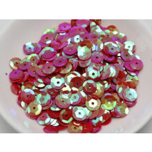 3000 8mm CUP round loose sequins Paillettes sewing Wedding-Red AB
