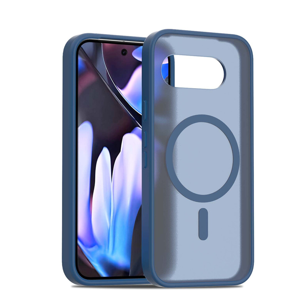 Compatible With Google Pixel 9A Phone CaseâFrosted, Magsafe-Compatible, Shockproof, Ultra-Slim, Silky Touch, Blue 9464372746590