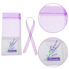 30pcs Empty Flower Printed Sachets Lavender Fragrance Bags Purse Deep Purple New Style