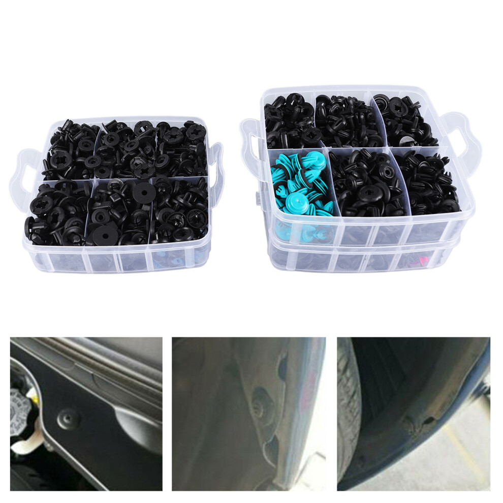 635Pcs Car Bumper Retainer Clips Kit - Nylon Fasteners & Rivets, 18X17x17cm 3161387600805