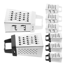 8pcs Mini 4-Sided Stainless Steel Box Grater for Cheese, Garlic, Carrots – Compatible with Kitchen Use