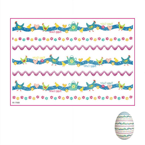Easter Egg Shrink Wrappers with Handmade Stickers 4 pcs