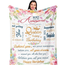 Regali di compleanno unici per donne: coperta (152x203 cm), adatta a mamma, sorella, amica, moglie.