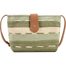 Slamené crossbody kabelky pre ženy, letné slamené kabelky a kabelky, ručne tkaná kabelka cez rameno na dovolenku