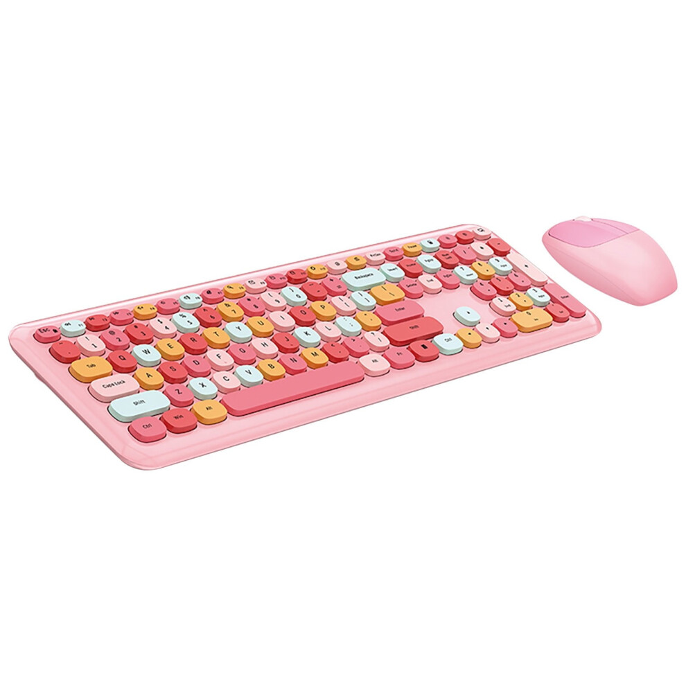 Wireless Keyboards Wireless Keyboard And Mouse Combo, Wireless Keyboard, 2.4Ghz Retro Full 9327961878730