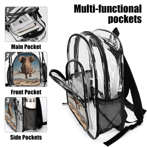 3D Printed Transparent Backpack for Comics & School – Waterproof, Multi-Functional, Back-to-School Gift 2