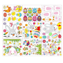 2026 New Cartoon Sticker Sticker Wall Bunny Sticker Children Easter Easter Window Chick Wall Sticker