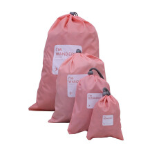 Outdoor Waterproof Storage Bags Travel Nylon Drawstring Pouche,4-Pack Travel Essential Waterproof Bags in Bag, Drawstring Storage Bags Organizer