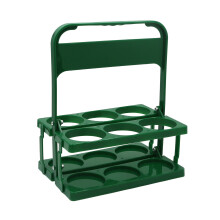 6 Cup Drink Carrier with Handle, Portable Bottle Holder Accessories for Delivery, Foldable Drinks Caddy with Tray, for Festive Bottle, Vacation,Party