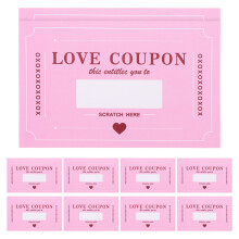 20 Sheets Favors Valentine's Day Scratch Card Child 14.00X9.00X0.10CM Pink
