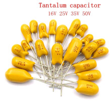 5PCS 16V 20V 25V 35V 50V Tantalum Capacitor 1UF 2.2UF 3.3UF 4.7UF 10UF 22UF 33UF 47UF 100UF16V 225 106 226 336 476 107 DIP - 16V 2.2UF(225)