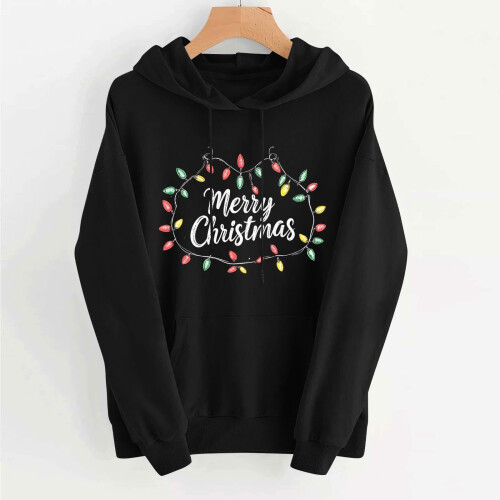 Damen-Fleecepullover mit Weihnachtsmuster