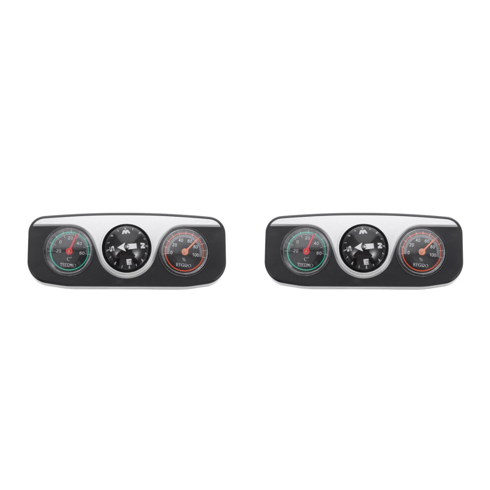 Frcolor 2Pcs Portable Digital Auto Car Compass Thermometer Hygrometer For Boat Truck Auto 9193271231899